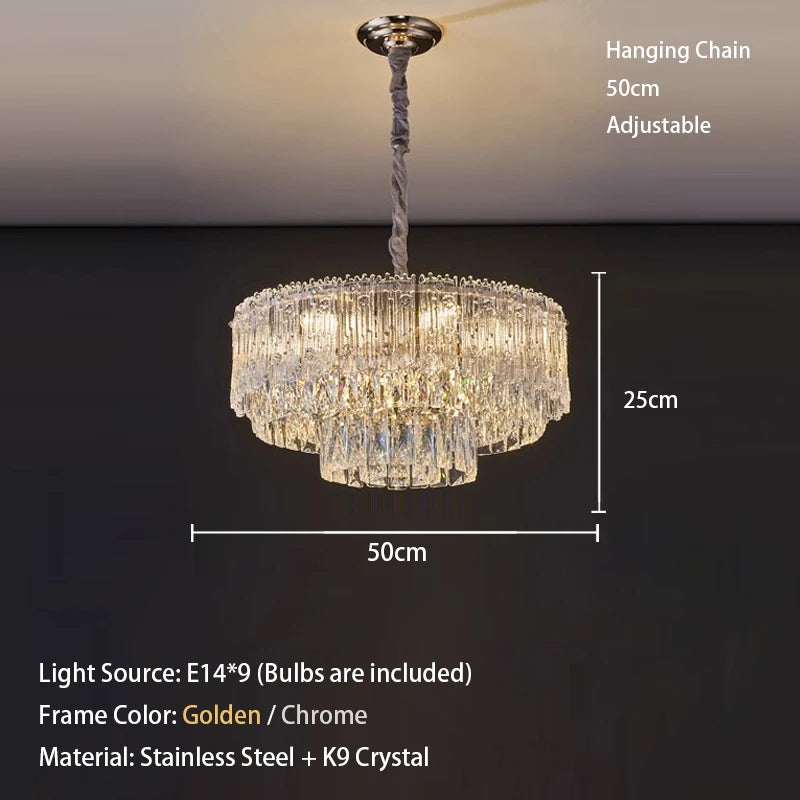 Crystal Rectangle Big Ceiling Lights LED Ceiling Chandelier Living Room Led Lamparas Para Techo Lighting for Lustre Home Decor