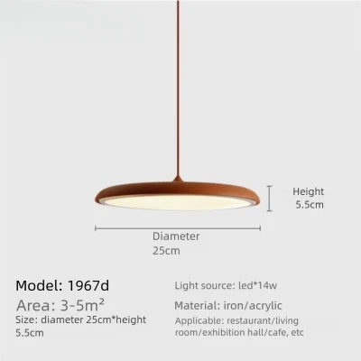 Modern Macaron UFO Led Pendant Lamp Restaurant Kitchen Hotel Table Living Room Round Indoor Chandelier Home Decor Hanging Lamp