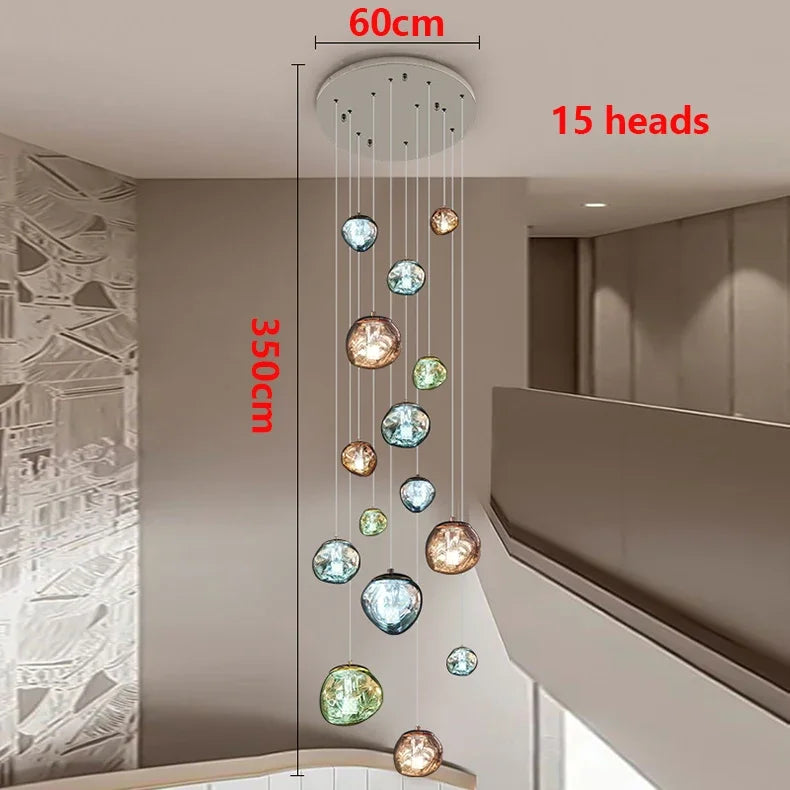 Modern home decor led lights pendant light lamps forstaircase Chandeliers for living room hanging light indoor lighting