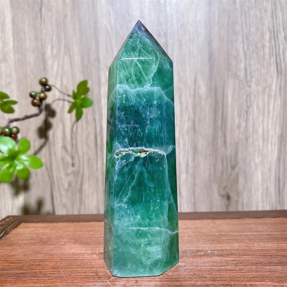 Unique Large Natural Colourful Fluorite Tower Crystal Wand Reiki Healing Mineral Stones Crafts Home Decor Christmas Gifts