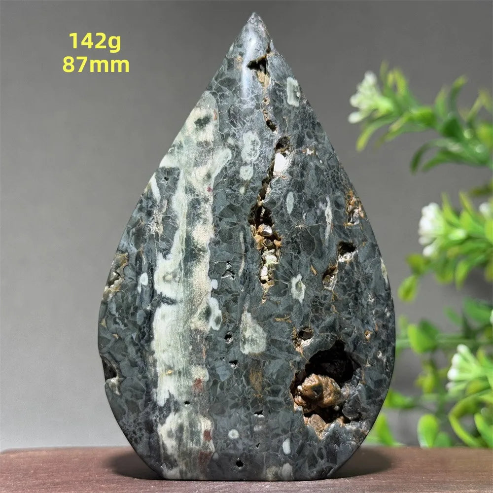 Natural Ancient Ocean Jasper Crystalline Cluster Free Form Torch Mineral Rock Spirit Energy Witchcraft Healing Home Decor Gift