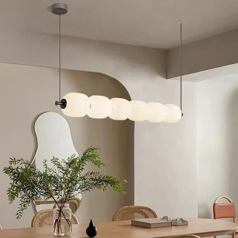 Nordic LED Minimalist Pendant Lights For Living Room Food Tables Kitchen Chandelier Home Decor Hanging Light White Fixture