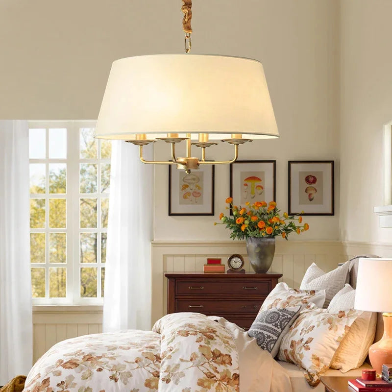 American Retro Living Room Pendant Lights Home Decor Hanging Lamp Dining Room Modern Led Light Fixtures Suspension Luminaire