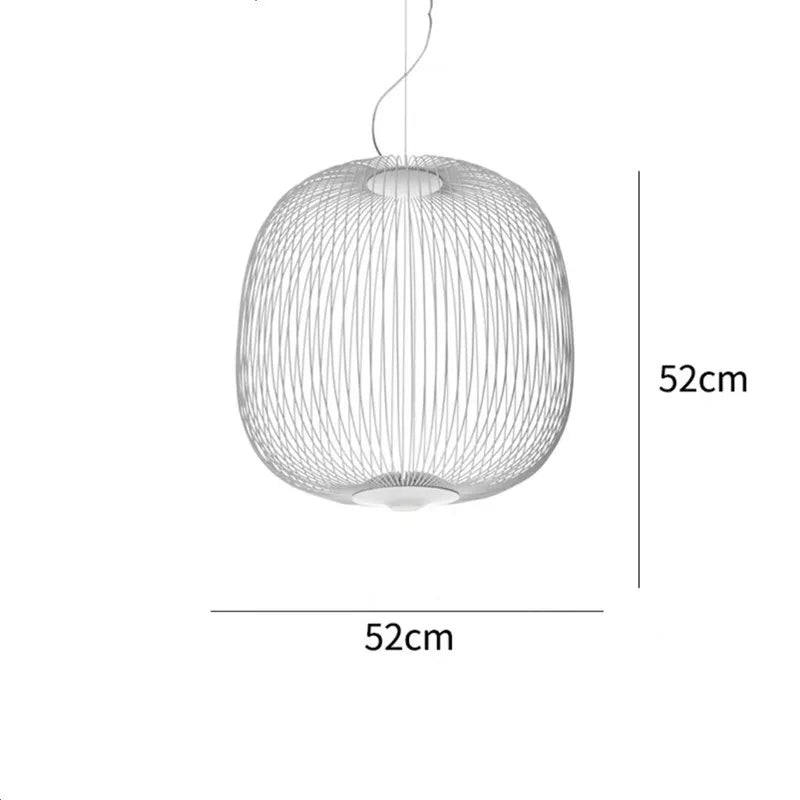Ameican Birdcage Villa Metal LED Pendant Light Design Artistic Style Lamp for Home Decor Hotel Exhibition Living Room Chandelier