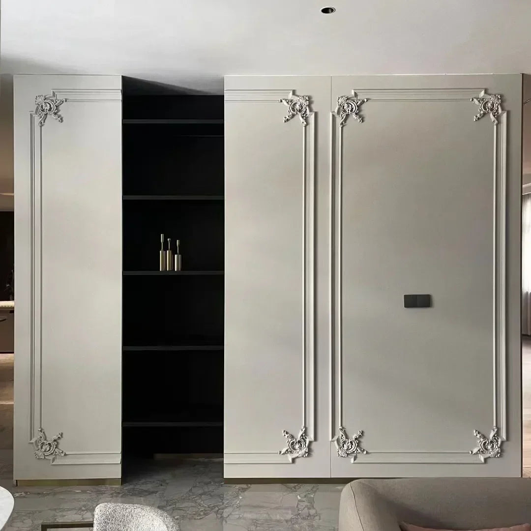 Wood Corner Joint Appliques Molding Home Decor Items Background Wall Decoration for Living Room Wooden Furniture Accessories