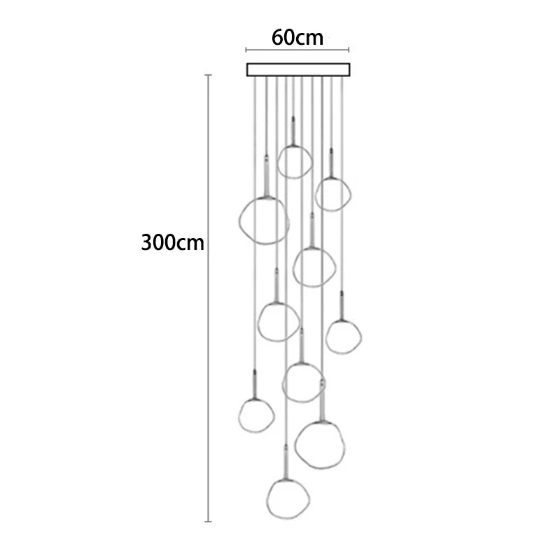 Modern home decor led lights pendant light lamps forstaircase Chandeliers for living room hanging light indoor lighting