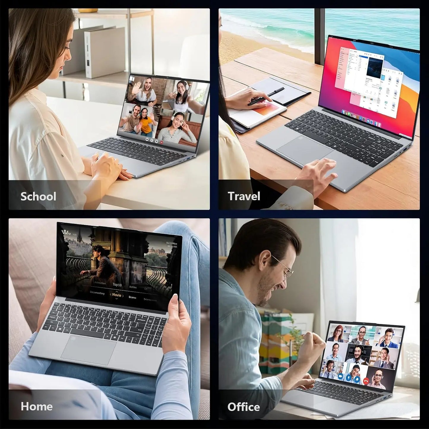 Portable 15.6" Laptop Computer Windows 11 Intel Core i9-10980HK/9900U 16GB RAM 1TB SSD Office Laptop Fingerprint Unlock Notebook