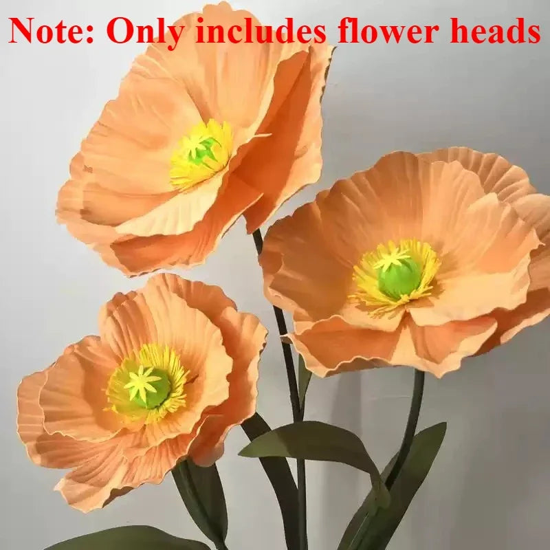 3PCS Large Paper Flowers Giant Artificial Flower Wedding Decoration Customized Artificial Flower Window Display Party Home Decor