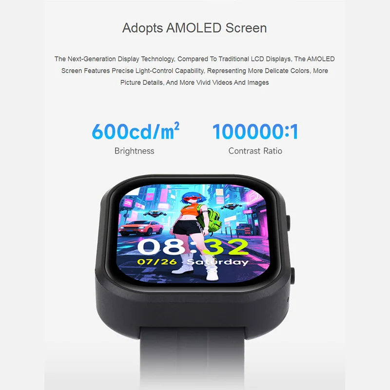 DeepSeek AI Voice Chat Robot ESP32-S3 2.06 Inch Development Board AMOLED Watch Touch 410x502 QSPI Display Support WiFi BLE 5