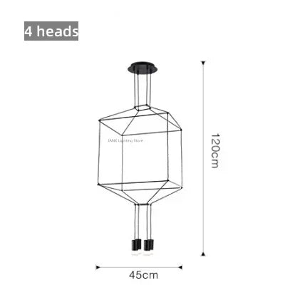 Italy Designer Acrylic Luxury LED Pendant Lamp Living Room Restaurant Bedroom Staircase Simple Line Chandelier Home Decor Light