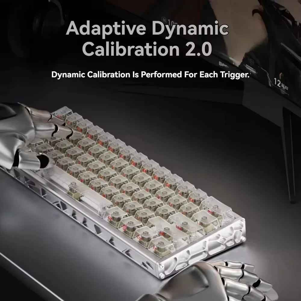 AJAZZ ALUX60 Aluminum Magnetic Mechanical Keyboard 0.125ms Latency RT 0.01mm 8K Rapid Trigger Gaming HotSwap Gamer Keyboard