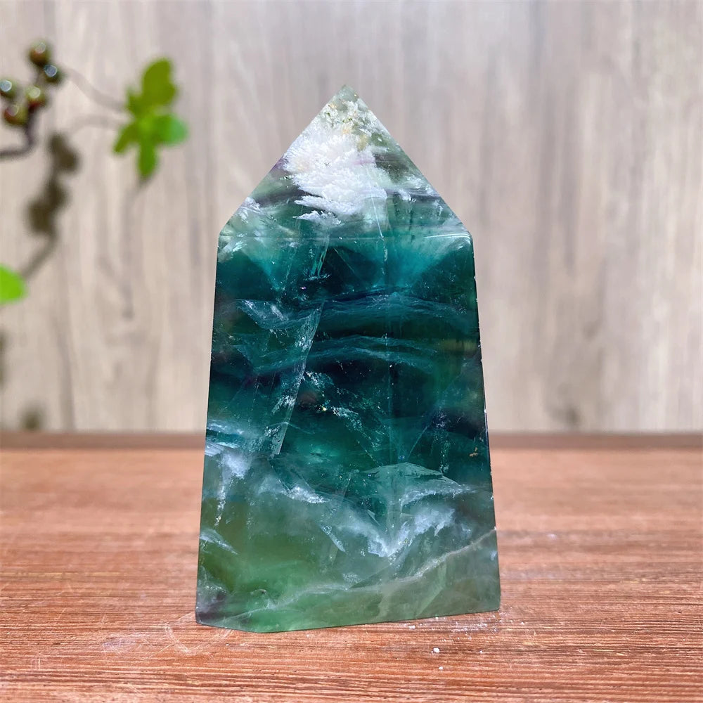 Unique Large Natural Colourful Fluorite Tower Crystal Wand Reiki Healing Mineral Stones Crafts Home Decor Christmas Gifts