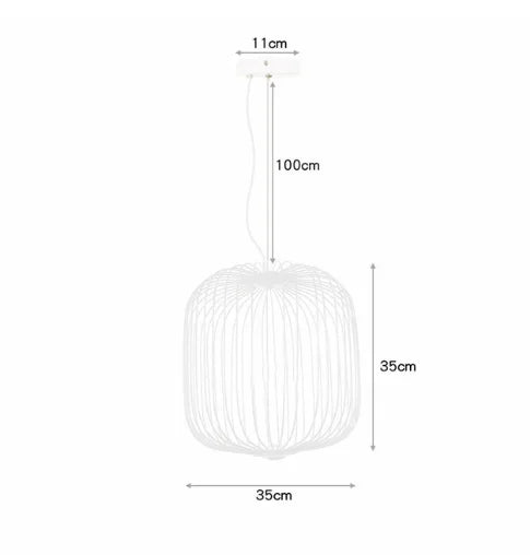 Italian Pendant Lamp minimalist Birdcage Hanging Light Designer Foscarini Spokes 1/2 Light  Home Decor stairway spot lighting