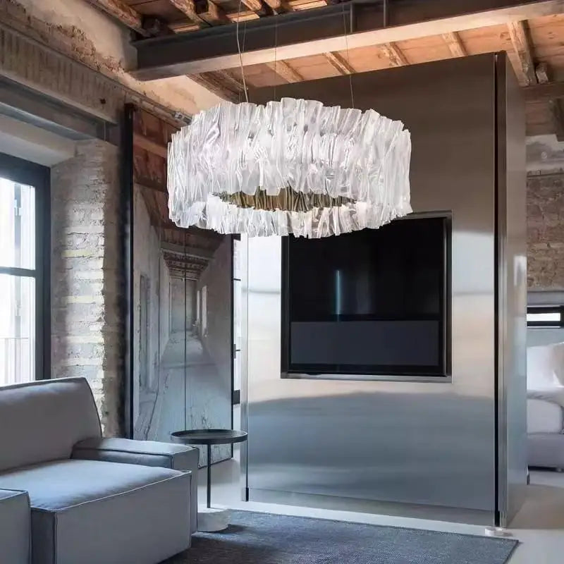Italy Restaurant High-end Accordion LED Pendant Lights Personality Art for Living Room Chandelier Bedroom Home Decor Lamp Design