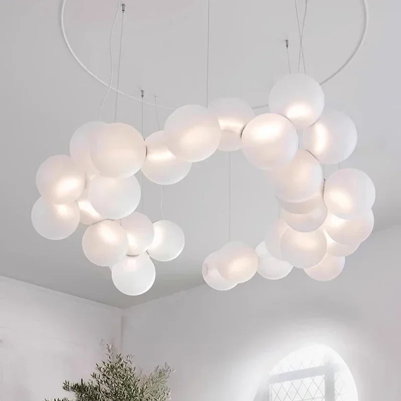 Acrylic Ball Pendant Lamps Nordic for Living Dining Room Table Kitchen Chandelier Dimmable Home Decor Lighting Luminaires
