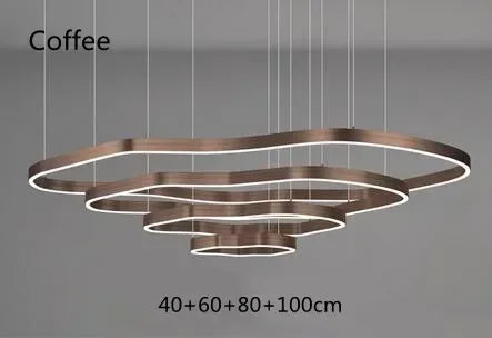 Nordic Simple Led Pendant Lights for Living Dining Room Coffee Tables Hotel Bedroom Chandeliers Home Decor Hanging Light Fixture