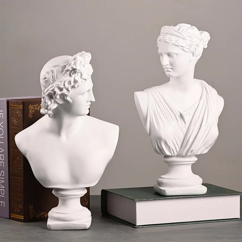 Greek Mythological Character Apollo Diana Statue Resin Classic David Sketches Plaster Home Decor Living Room Creative Ornament