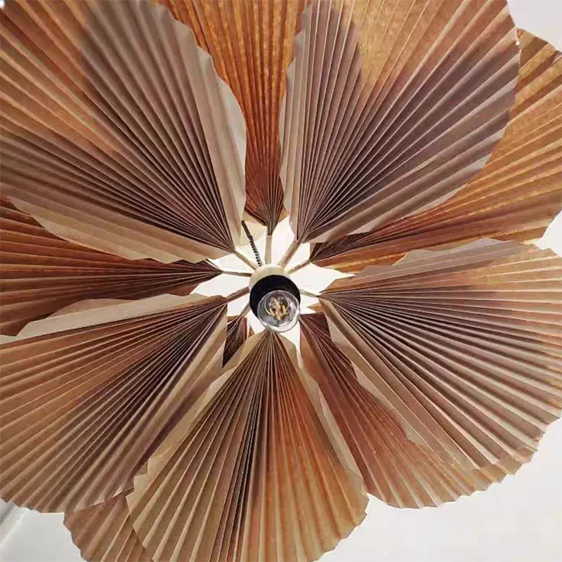 WinfordoFlower Leaf Shape Hanging Chandelier Light Paper Pendant Lamp for Restaurant Kitchen BedroomDining Room Home Decor