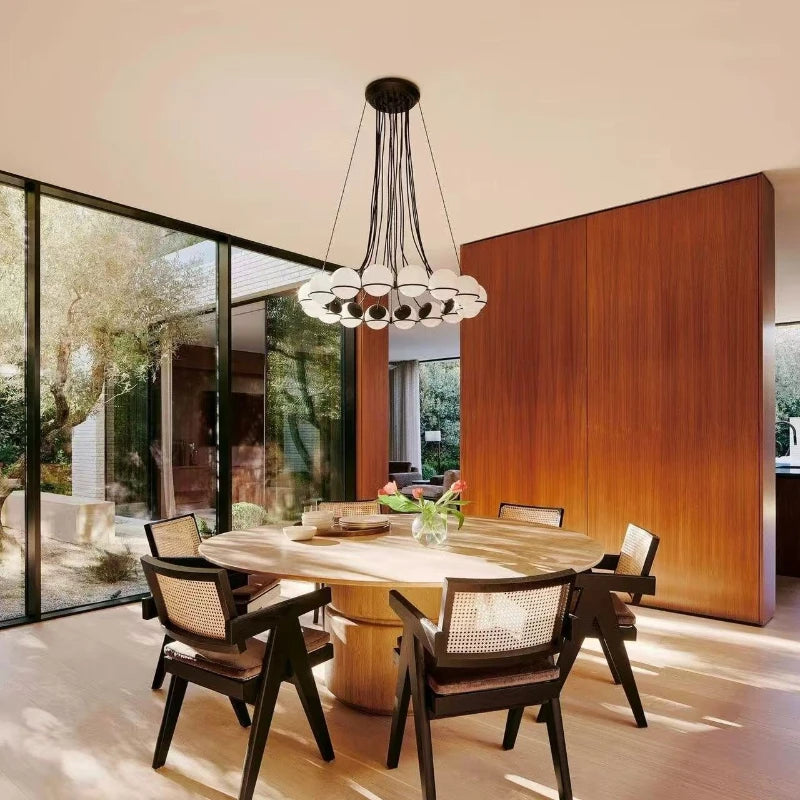 Italy Design Glass Bubble Master Bedroom LED Pendant Light Nordic Counter Lobby Villa Chandeliers Home Decor Lamp High-end Lamps