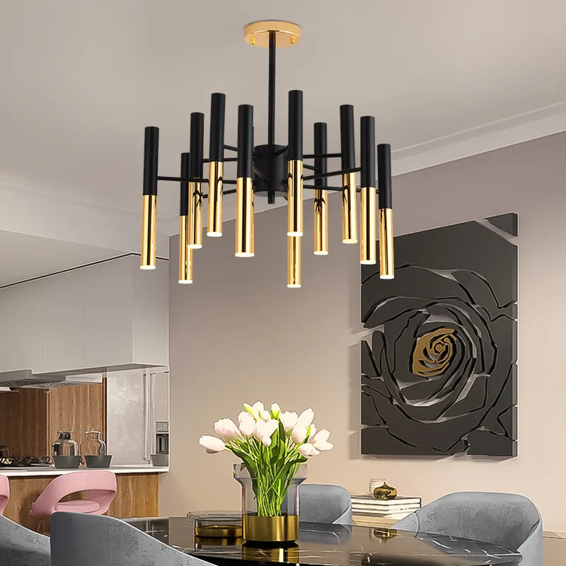 Post-modern Minimalist LED Ceiling Chandelier Lamps Concise Stick Suspension Pendant Lights Home Decor Items Living Room Bedroom
