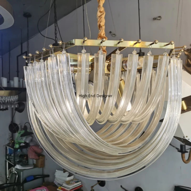 Modern Luxury Crystal Iron Chandelier Living Room Restaurant Bedroom Villa Hotel Lobby Highend Led Ceiling Lamp Home Decor Light