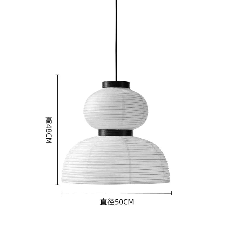 Japanese Rice Paper Wabi Sabi Hanging Pendant Lamp,nordic Suspension Luminaire Lampen Dining Living Room Island LED Home Decor