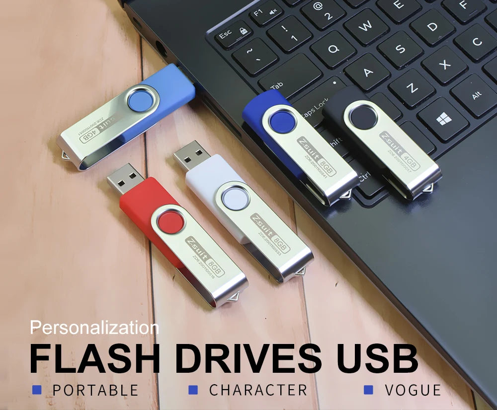 Zsuit 10 Pcs Free Custom USB Flash Drives 4GB 8GB 16GB Pen Drive 32GB 64GB 128GB USB Sticks Pendrive 512MB Gift Memory Stick USB
