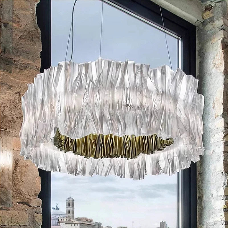Italy Restaurant High-end Accordion LED Pendant Lights Personality Art for Living Room Chandelier Bedroom Home Decor Lamp Design