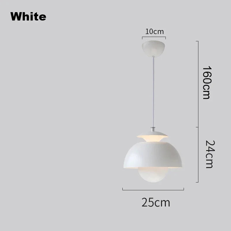 Danish New Design Flower Bud Led Pendant Lamp Restaurant Dining Desk Children's Room Bedroom Bedside Chandelier Home Decor Light