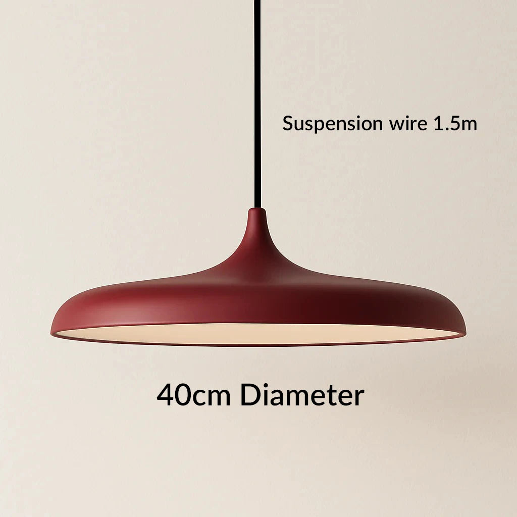 Modern Macaron UFO Led Pendant Lamp Restaurant Kitchen Hotel Table Living Room Round Indoor Chandelier Home Decor Hanging Lamp