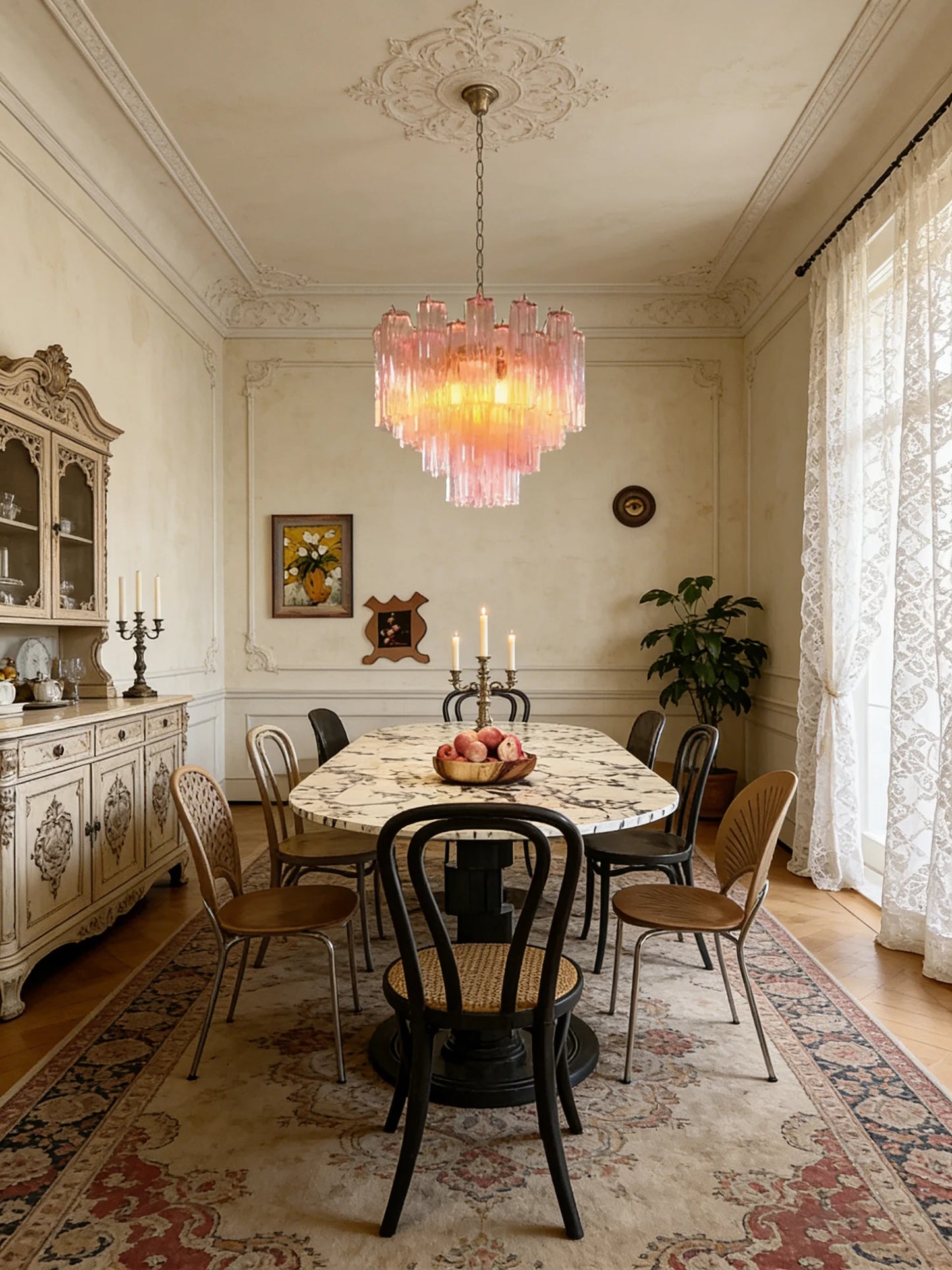 Luxury Italian Crystal Strips Murano Chandelier Customizable Ceiling Pendant Light for Villa Living Room High-End Home Decor