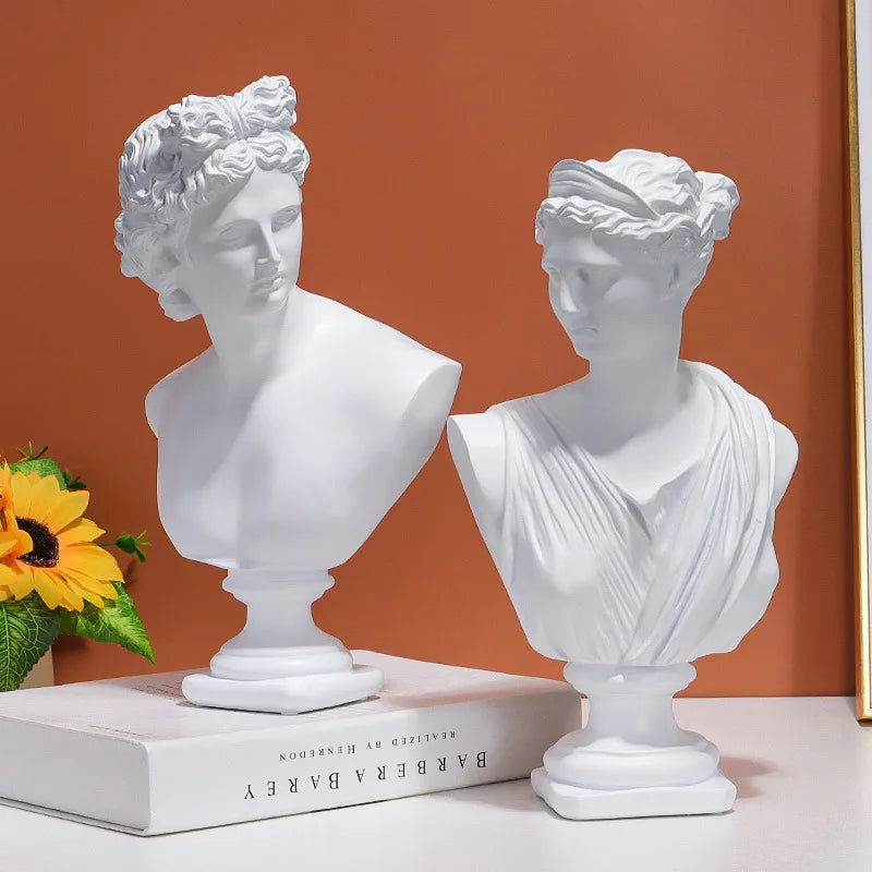Greek Mythological Character Apollo Diana Statue Resin Classic David Sketches Plaster Home Decor Living Room Creative Ornament