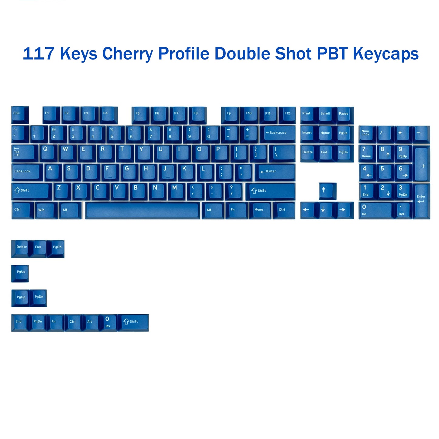 120 Keys Minimalist Style White Double Shot PBT Keycaps Cherry Profile Key cap for Cherry MX Switches Mechanical Gaming Keyboard