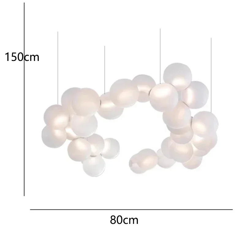 Acrylic Ball Pendant Lamps Nordic for Living Dining Room Table Kitchen Chandelier Dimmable Home Decor Lighting Luminaires