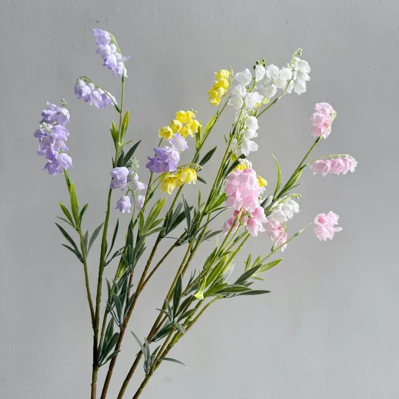 5Pcs Artificial Lily of The Valley Silk Flower Wedding Decor Bridal Bouquet Accessories Fake Bellflower Party Table Home Decor