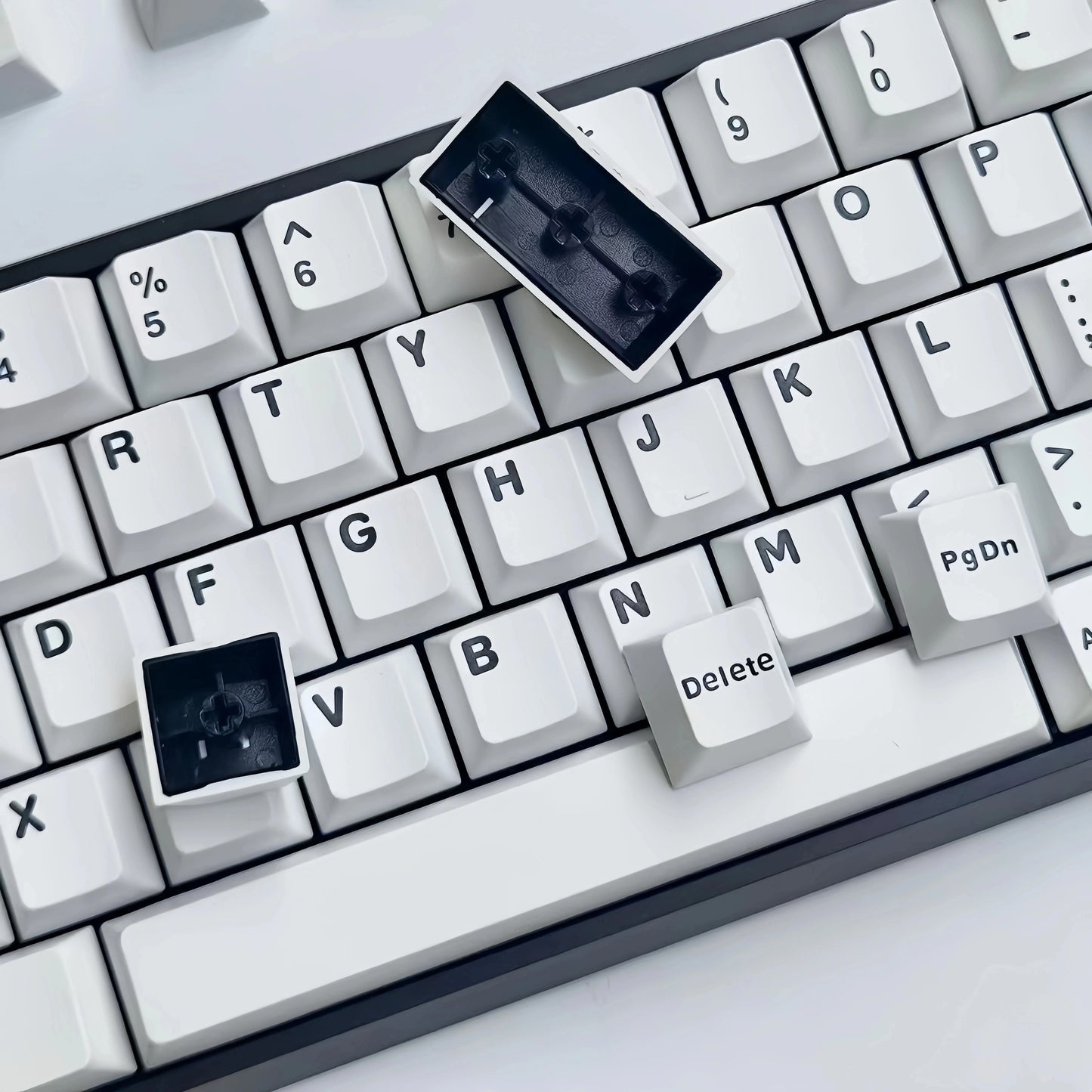 120 Keys Minimalist Style White Double Shot PBT Keycaps Cherry Profile Key cap for Cherry MX Switches Mechanical Gaming Keyboard