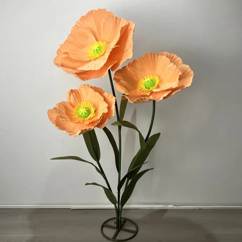 3PCS Large Paper Flowers Giant Artificial Flower Wedding Decoration Customized Artificial Flower Window Display Party Home Decor