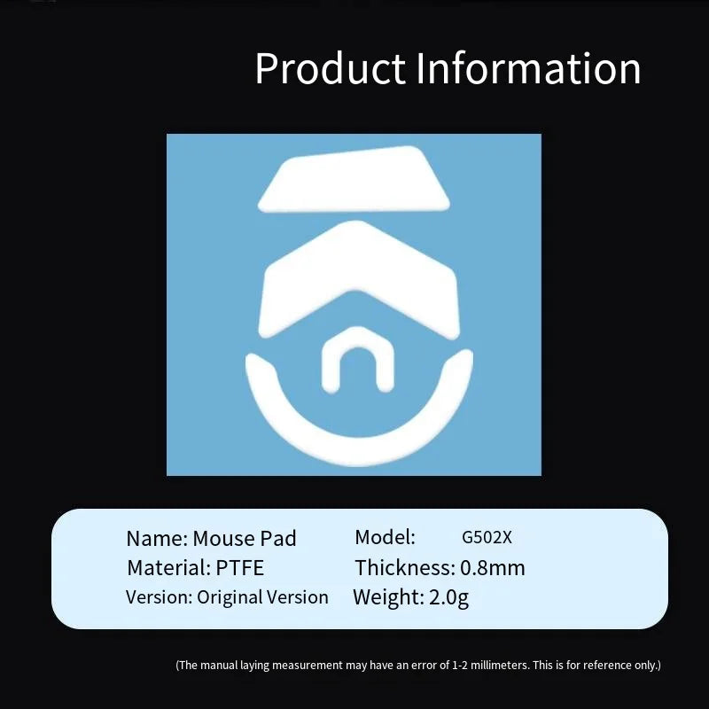 Suitable for Logitech G502X wireless/pulse universal foot pads, these are ultra-smooth and durable gaming foot mats specia