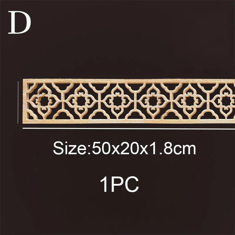 Decorative Wood Molding wood Carved Corner Onlay Applique Frame Cabinet Home Decor Figurines Wall Art Furniture Accessories