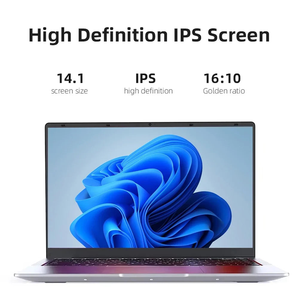 2026 Powerful 14.1 Inch FHD Gaming Laptop Windows 11 1920*1080 Display Intel Notebook PC DDR4 16GB 32GB 2TB SSD