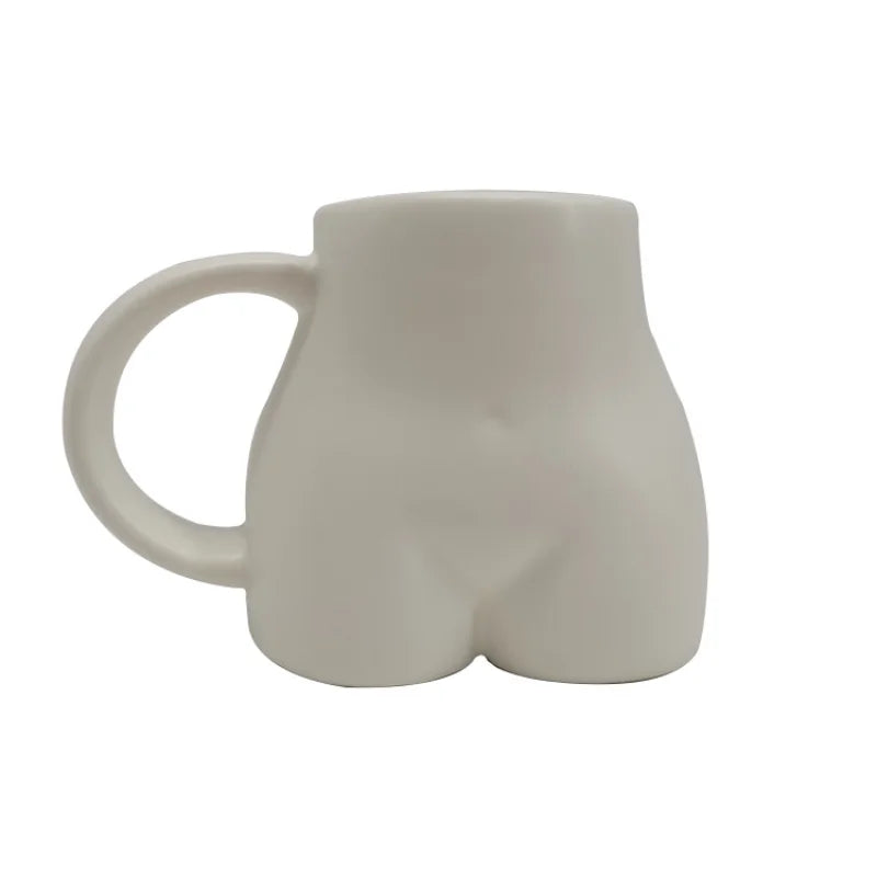 Creative Fun Ass Ceramic Coffee Cup Cute Breakfast Milk Cup Abstract Alien Human Body Mug Office Living Room Butt Mug Home Decor