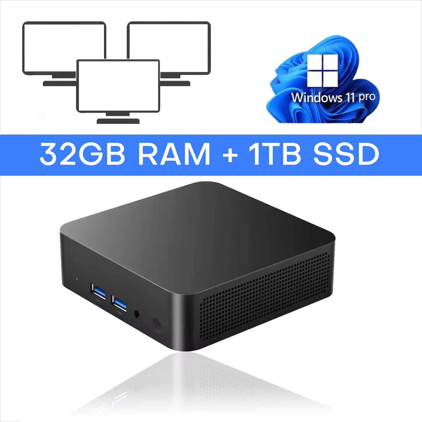 2026 New Mini PC Computer Intel core i9 10980HK  Windows 11 16/32GB RAM 1TB 2TB SSD  WIFI 6 BT5.2 4K HD Mini Gaming office