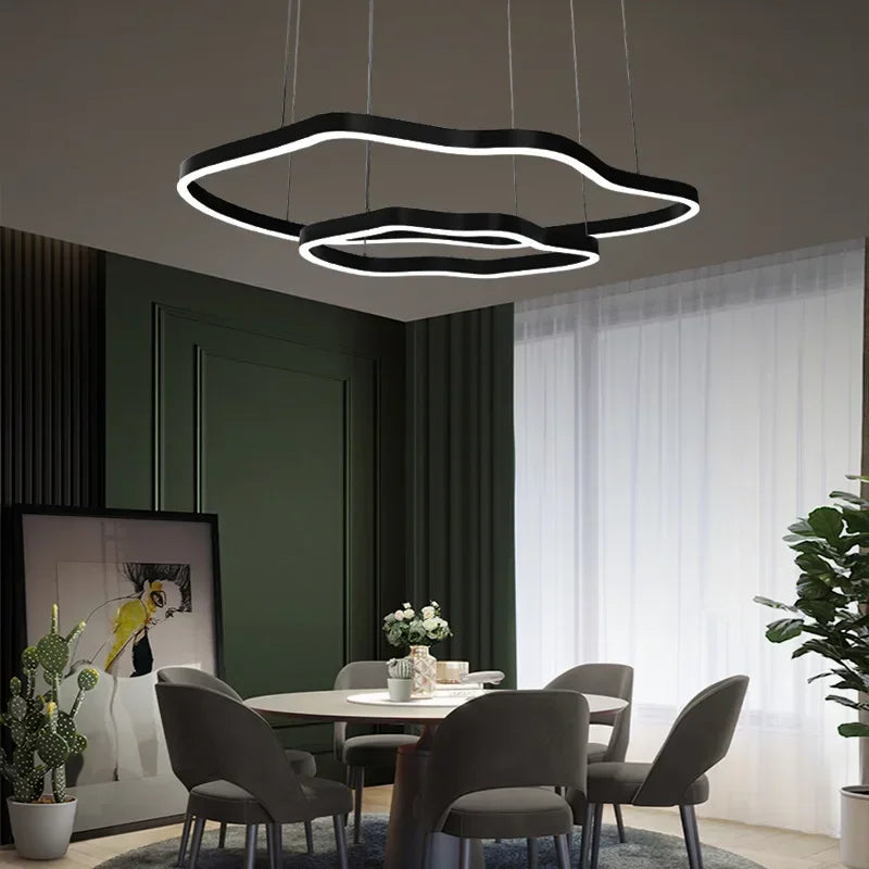 Nordic Simple Led Pendant Lights for Living Dining Room Coffee Tables Hotel Bedroom Chandeliers Home Decor Hanging Light Fixture