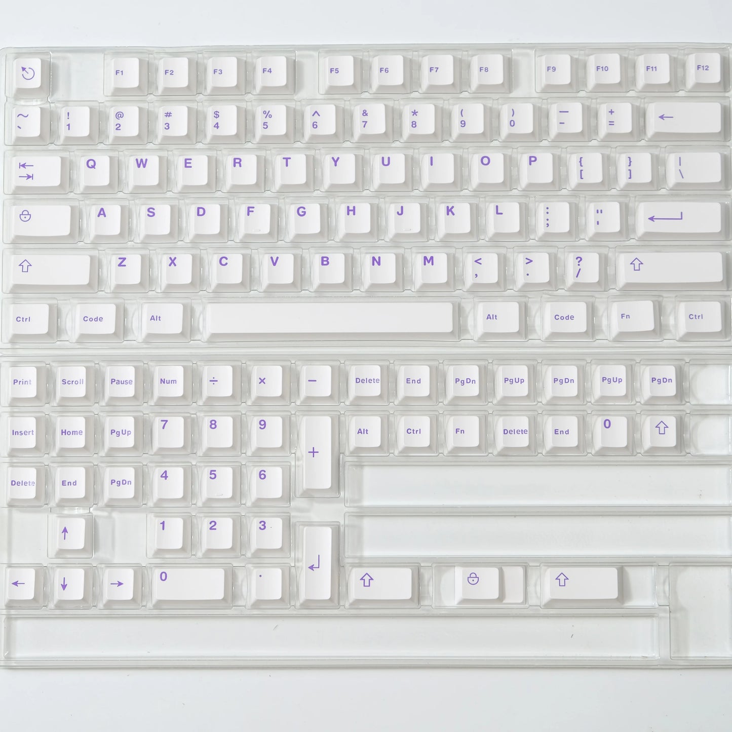 120 Keys Minimalist Style White Double Shot PBT Keycaps Cherry Profile Key cap for Cherry MX Switches Mechanical Gaming Keyboard