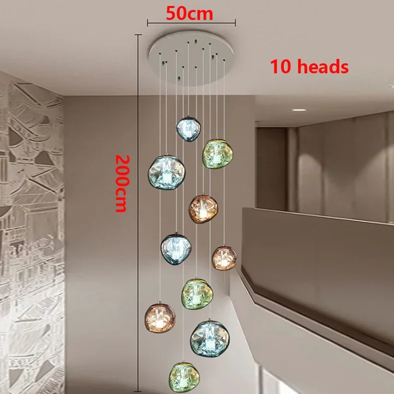 Modern home decor led lights pendant light lamps forstaircase Chandeliers for living room hanging light indoor lighting