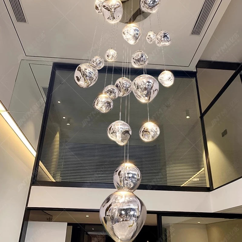 Modern home decor led lights pendant light lamps forstaircase Chandeliers for living room hanging light indoor lighting