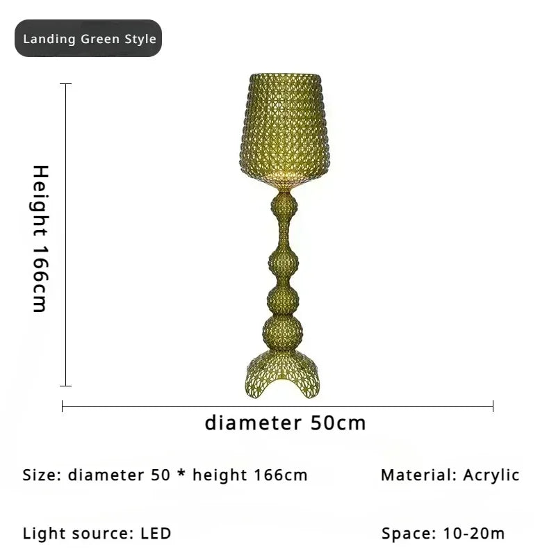 Italian Design Creative Floor Lamp Hollow Acrylic Modern Standing Light for Living Room Bedroom Home Decor LED