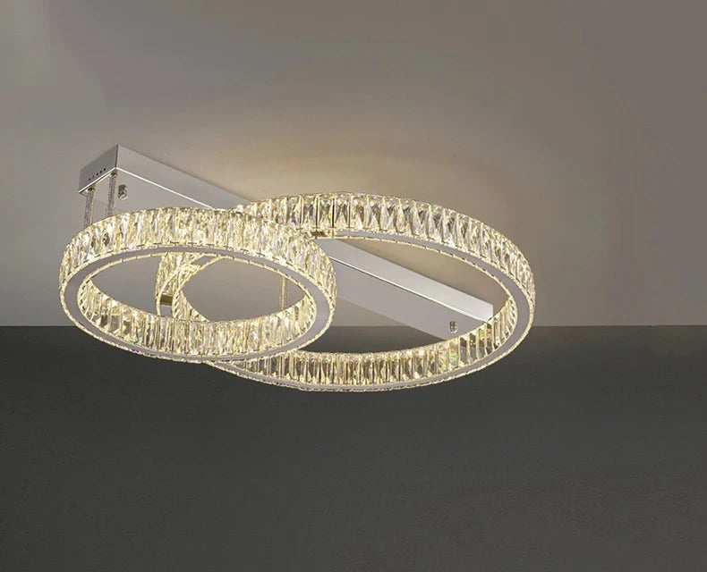 Restaurant Luxury Crystal LED Ceiling Hanging Lamp High-end Living Room Villa Lobby Pendant Light Home Decor Lamp Factory Outlet