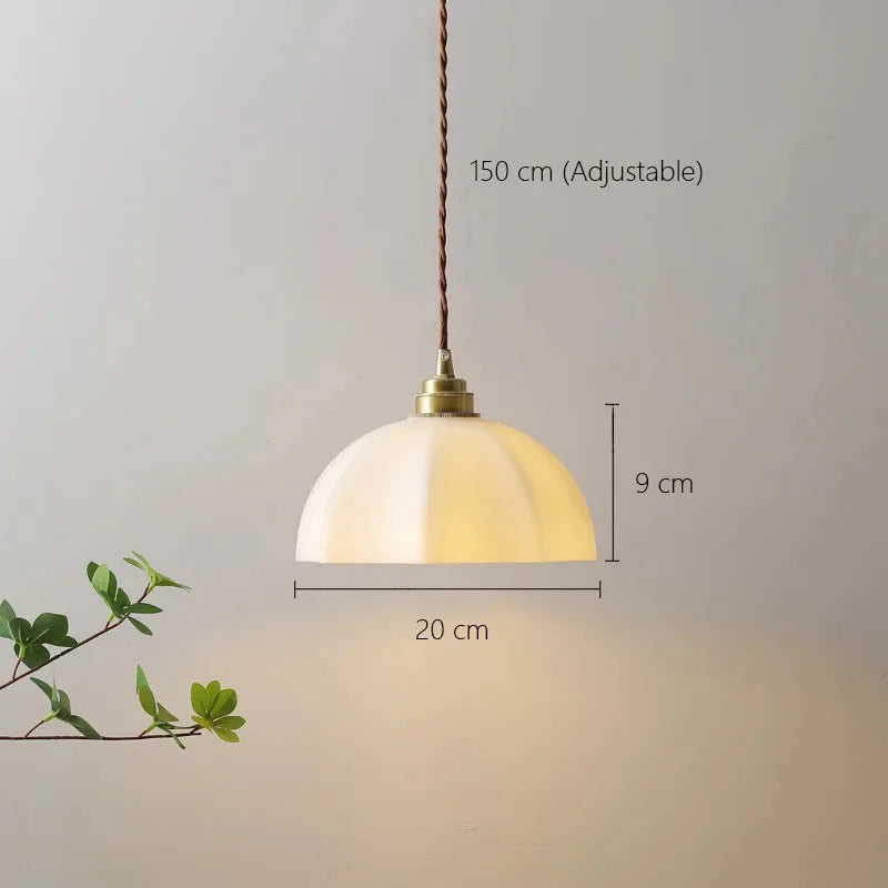Modern Style LED Pendant Lamp Copper Glass Hanging Lamp Home Decor Living Dining Room Bedroom Kitchen Wire Chandelier Fixtures