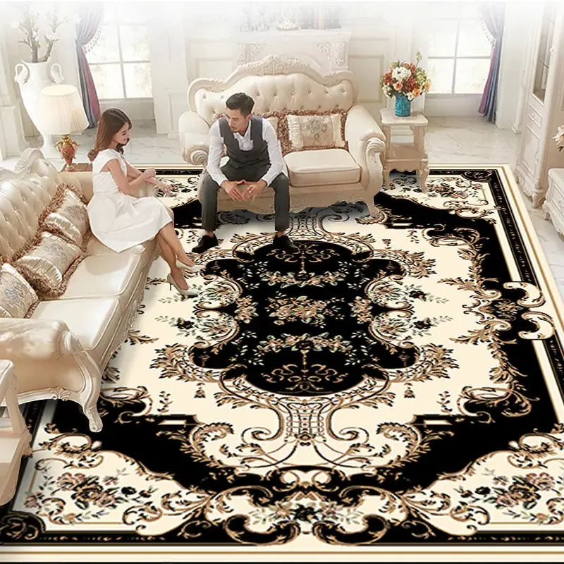 Luxury Carpets for Living Room 160x230 Flannel Customizable Soft Rugs European Bedroom Decor Home Alfombra Plush Non-slip Mat